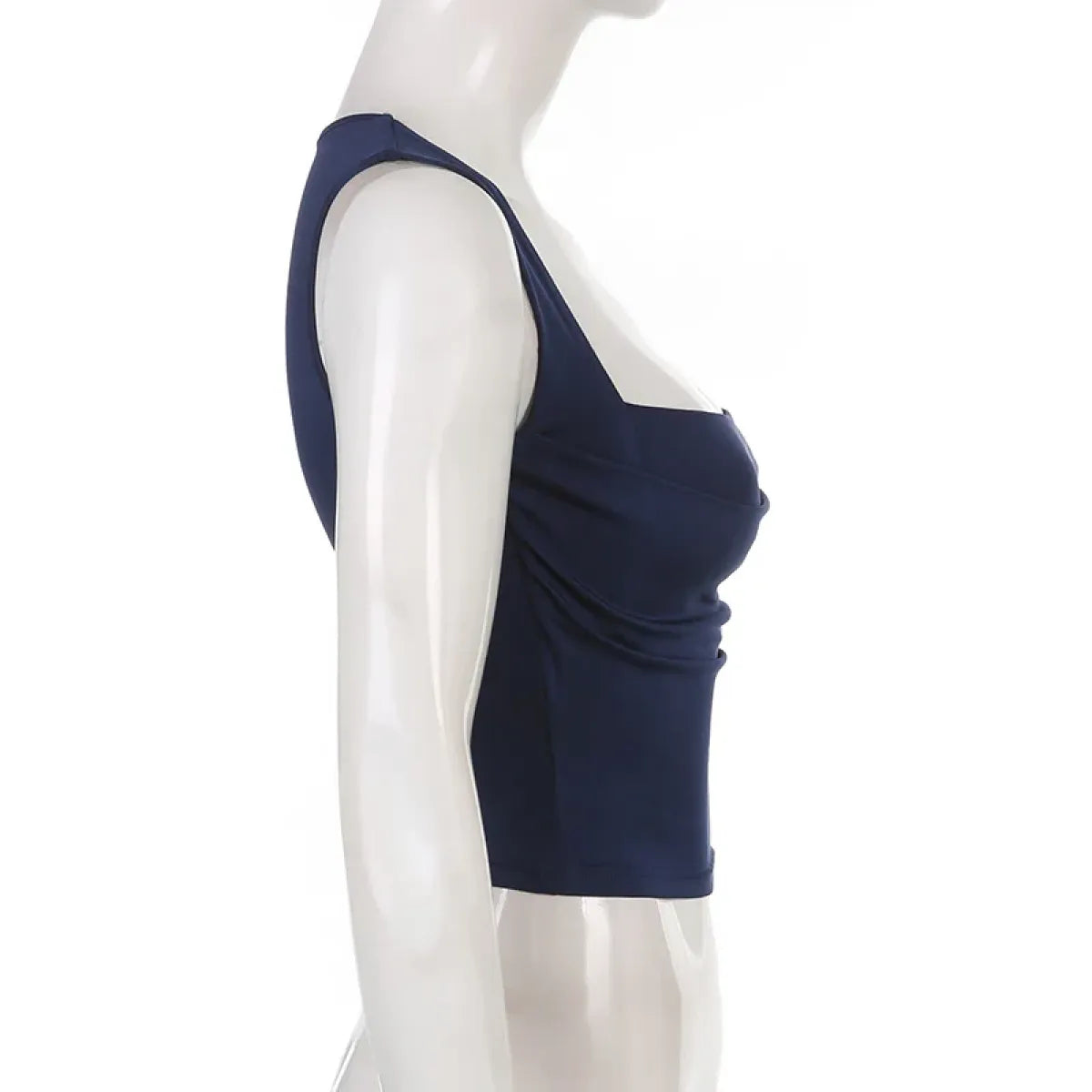 Elegant Square Collar Crop Top