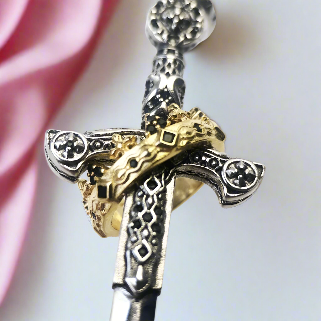European Style Gothic Sword Link Chain Necklace