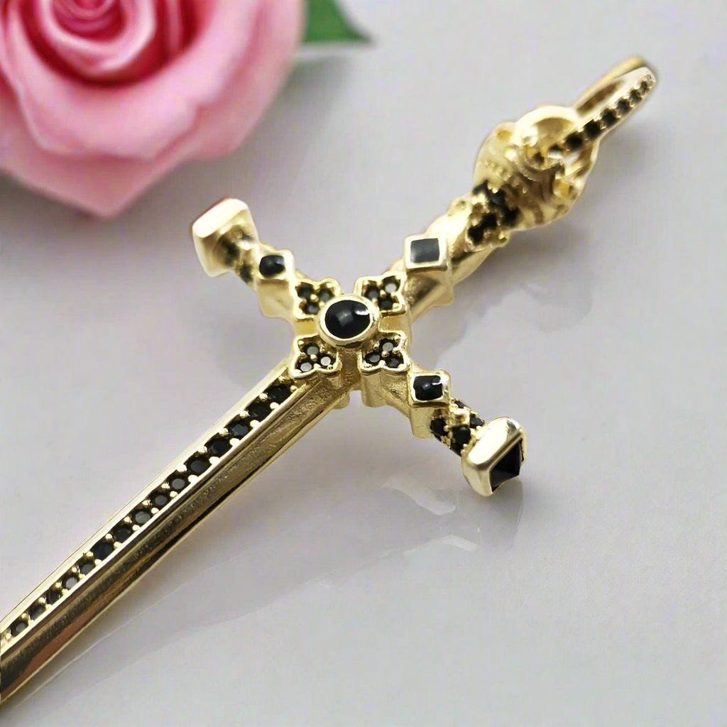 European Style Gothic Sword Link Chain Necklace