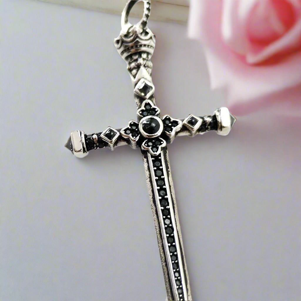 European Style Gothic Sword Link Chain Necklace