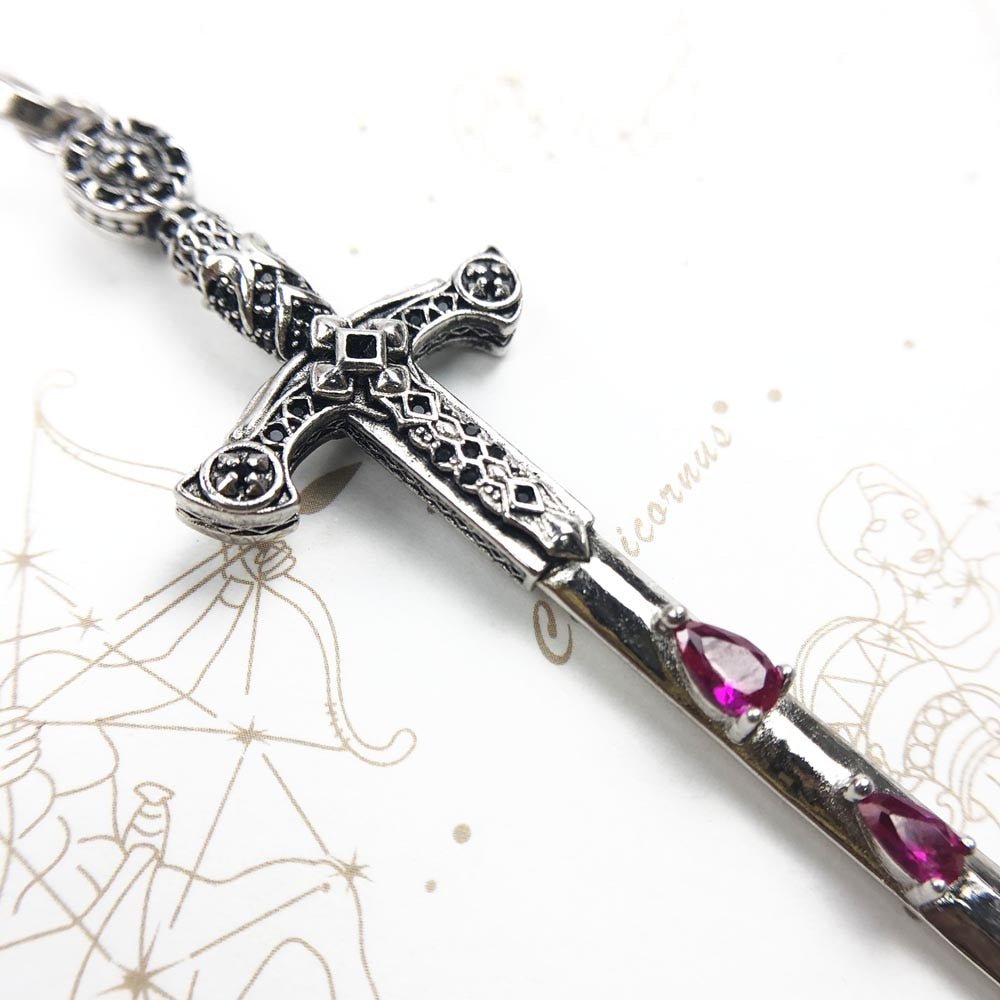 European Style Gothic Sword Link Chain Necklace