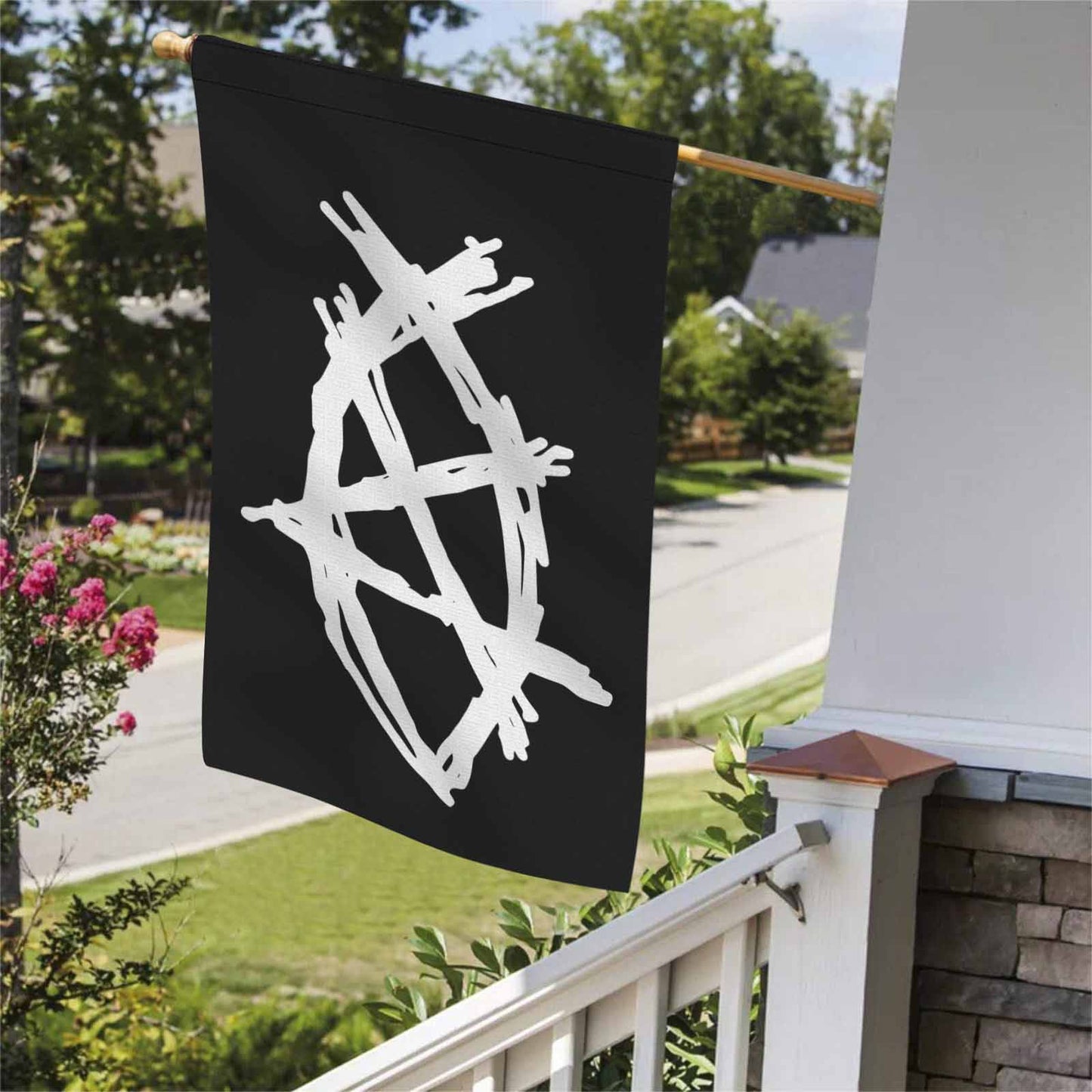AnarchoChristian - Anarchist Fish Double-Sided Flag