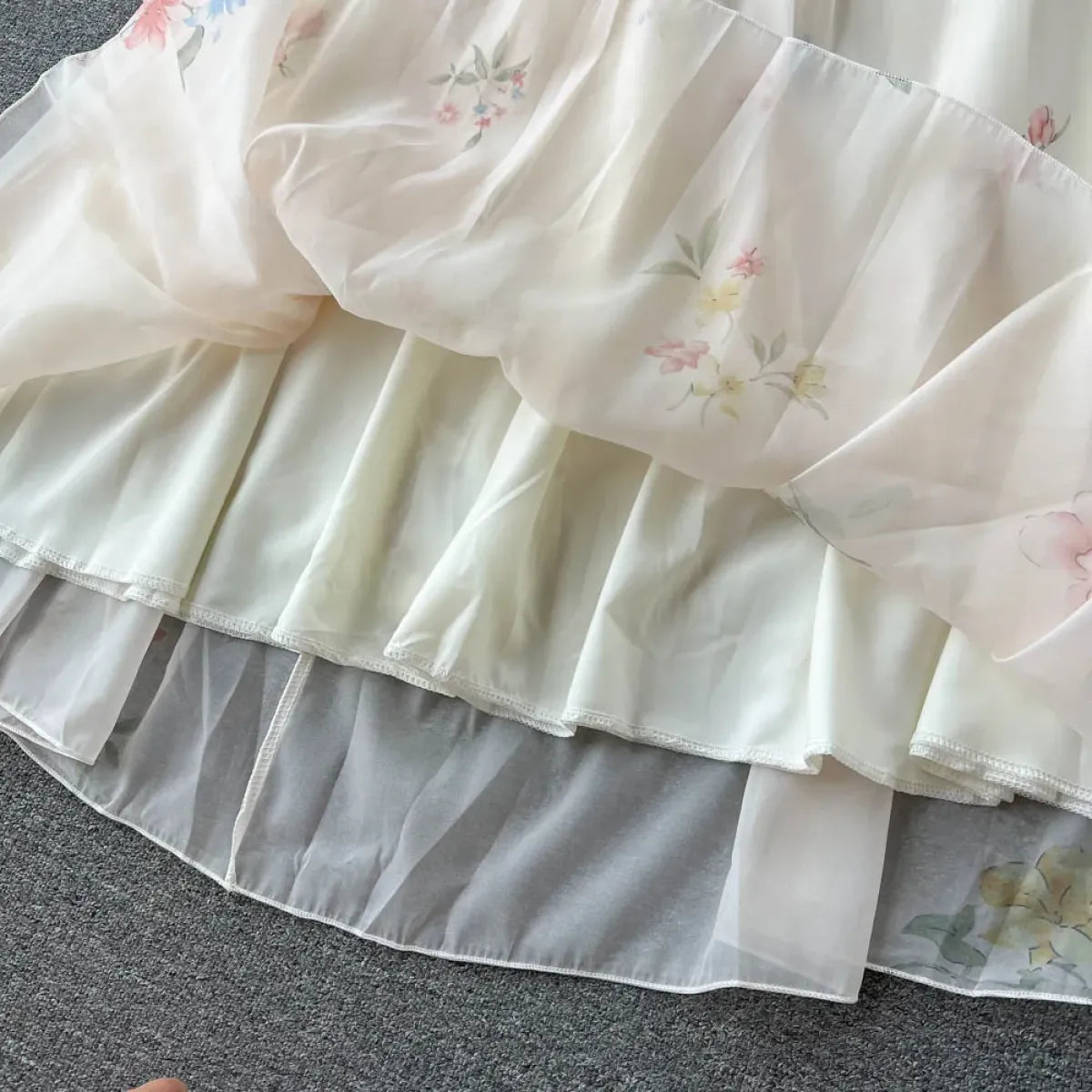 Off-Shoulder Floral Maxi Dress – Women's Summer Corset Sundress with Puff Sleeves