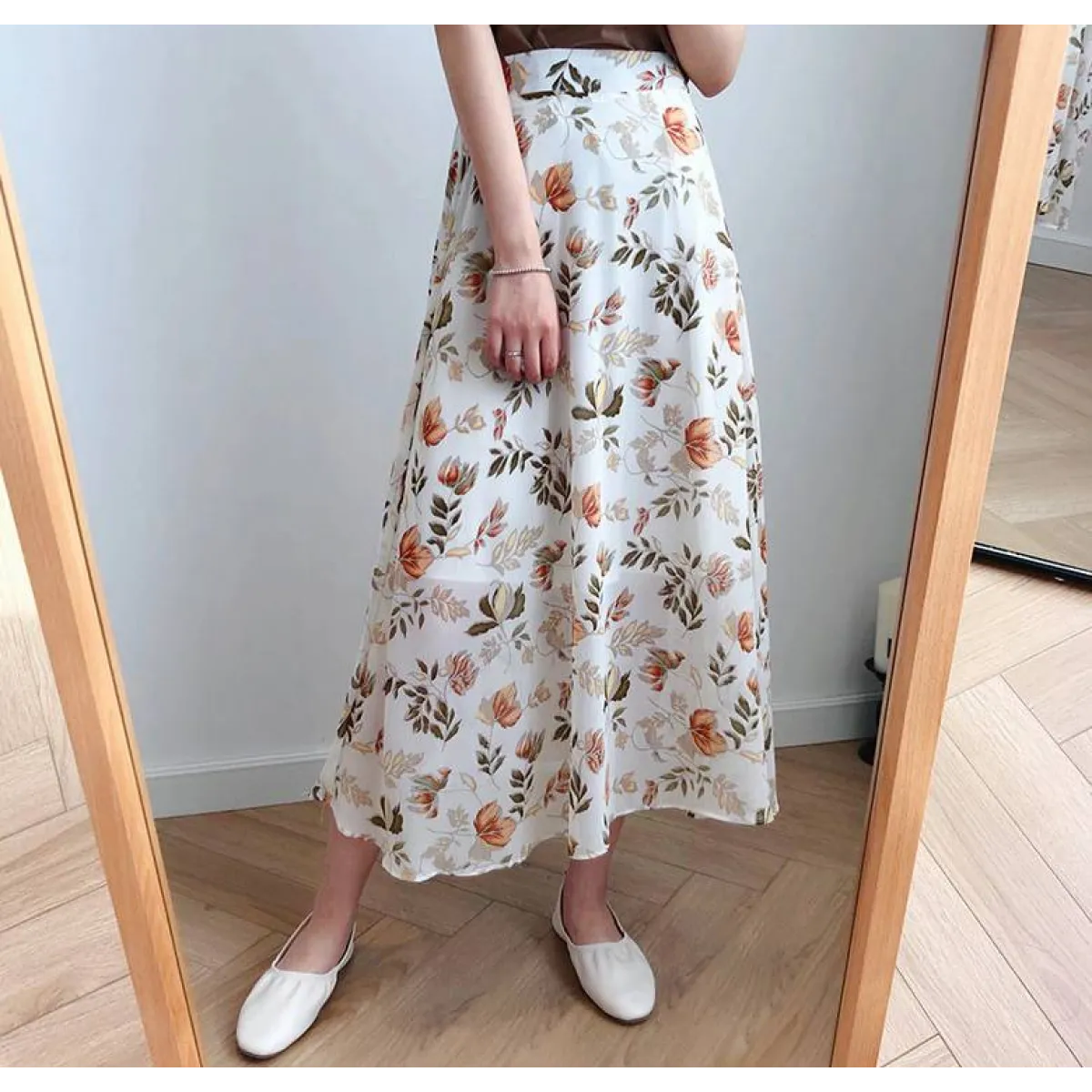 Floral Print Maxi Skirt