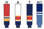 Modelline 1990s Florida Panthers Alternate Navy/Sky Blue Knit Ice Hockey Socks