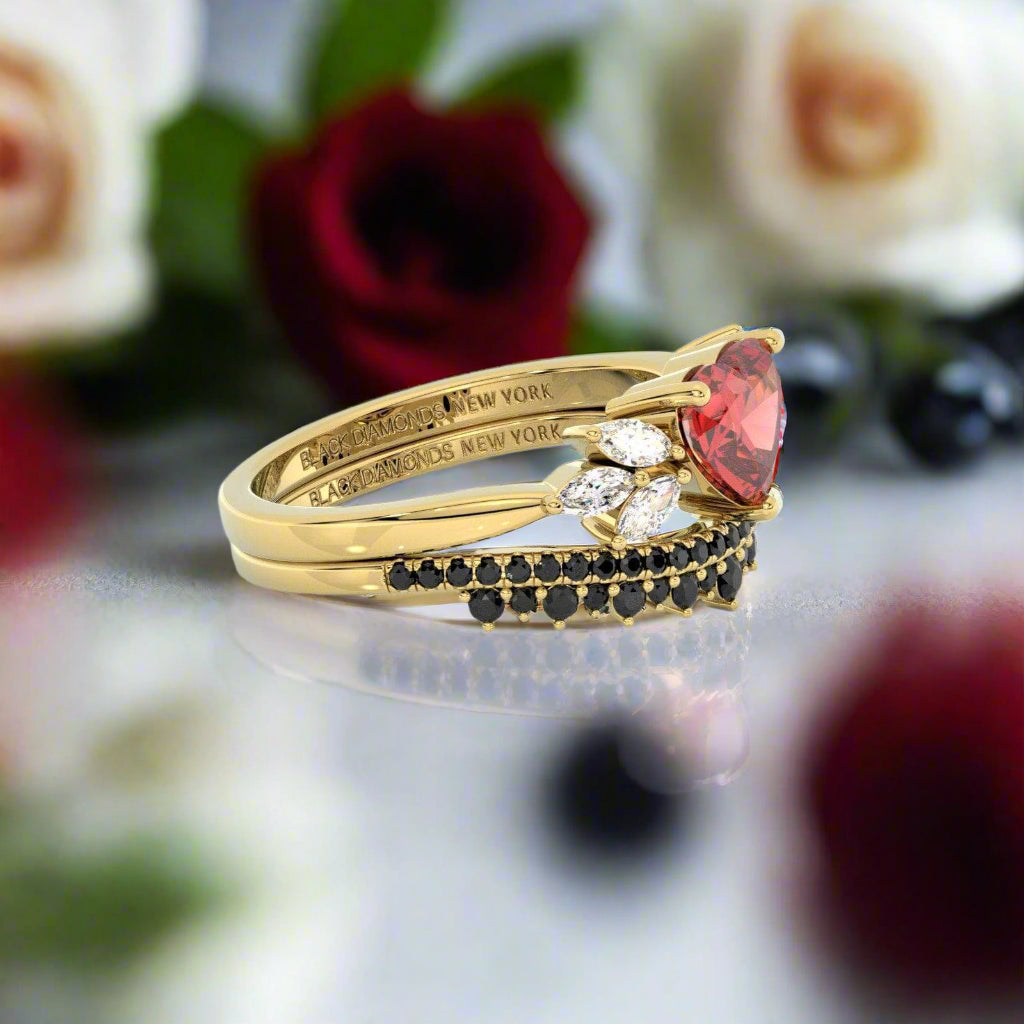 Forever In My Heart- 1.25ct Heart Cut Diamond Gothic Promise Ring