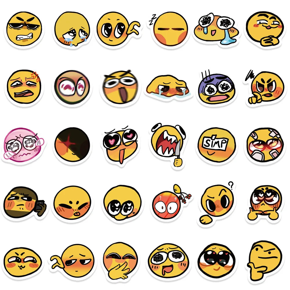 Funny Face Waterproof Graffiti Stickers - Aesthetic Luggage & Laptop Decals