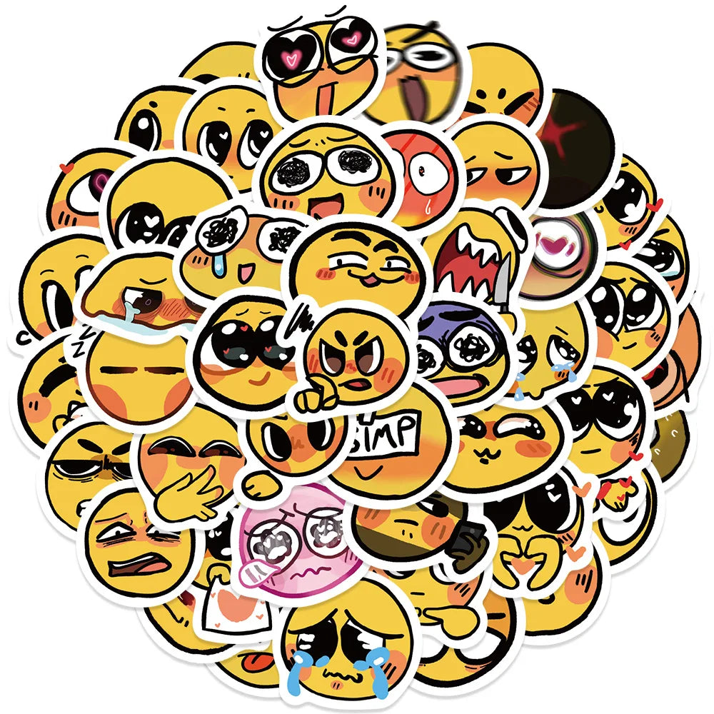Funny Face Waterproof Graffiti Stickers - Aesthetic Luggage & Laptop Decals