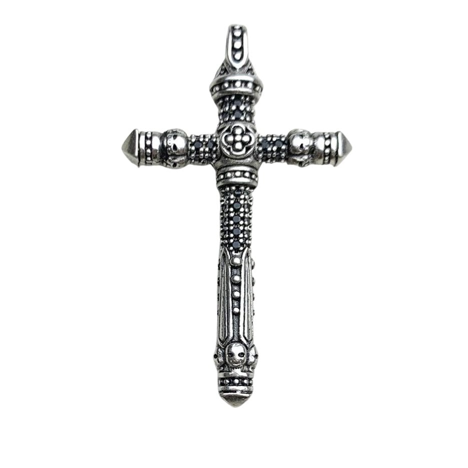 Gothic Cross with Diamond Sword Pendant
