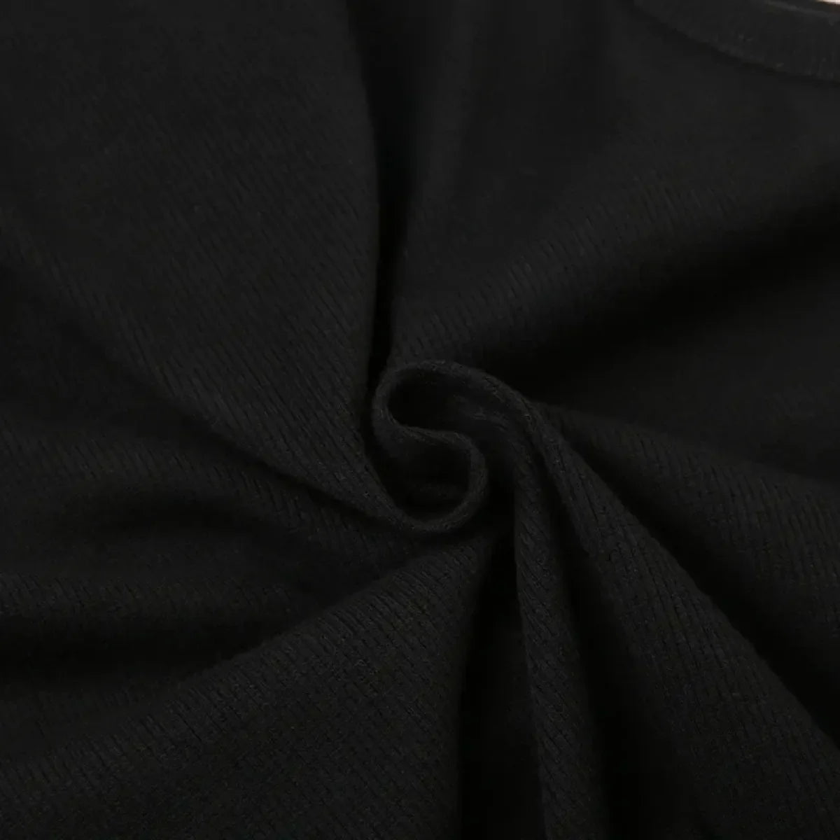 Guitar Print Tank Top - Ribbed Grunge Crop Top