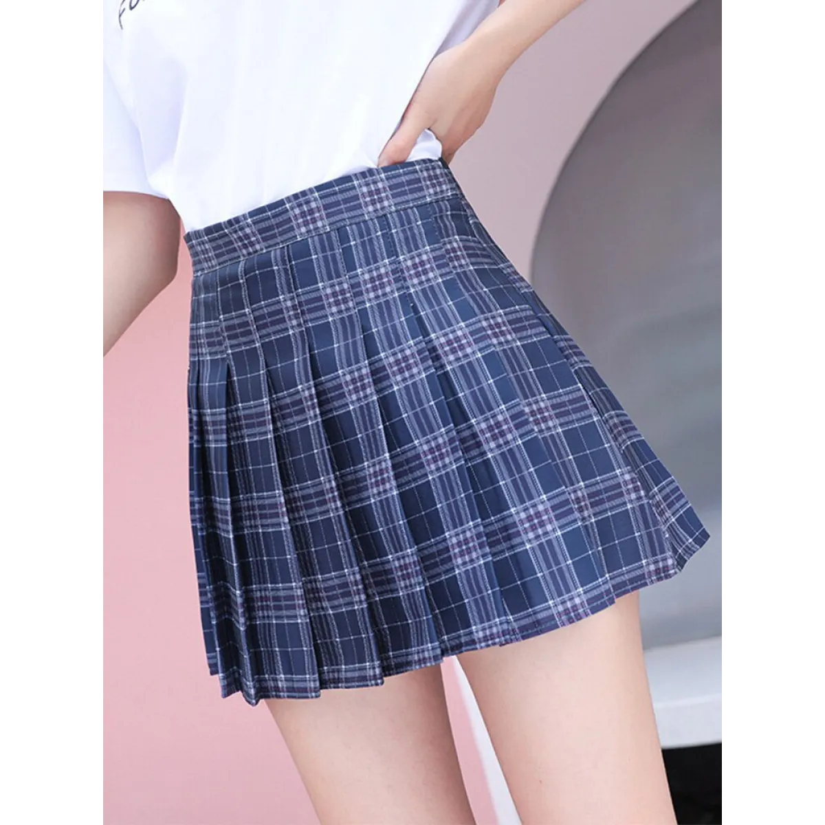 High Waist Pleated A-line Skorts