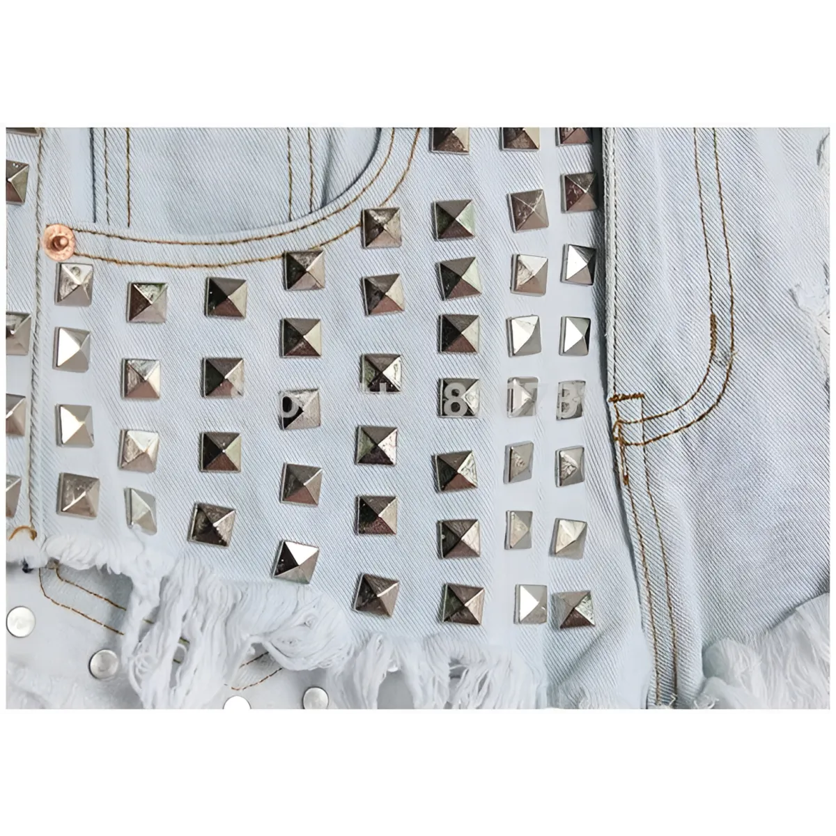 Ripped Denim High Waisted Shorts