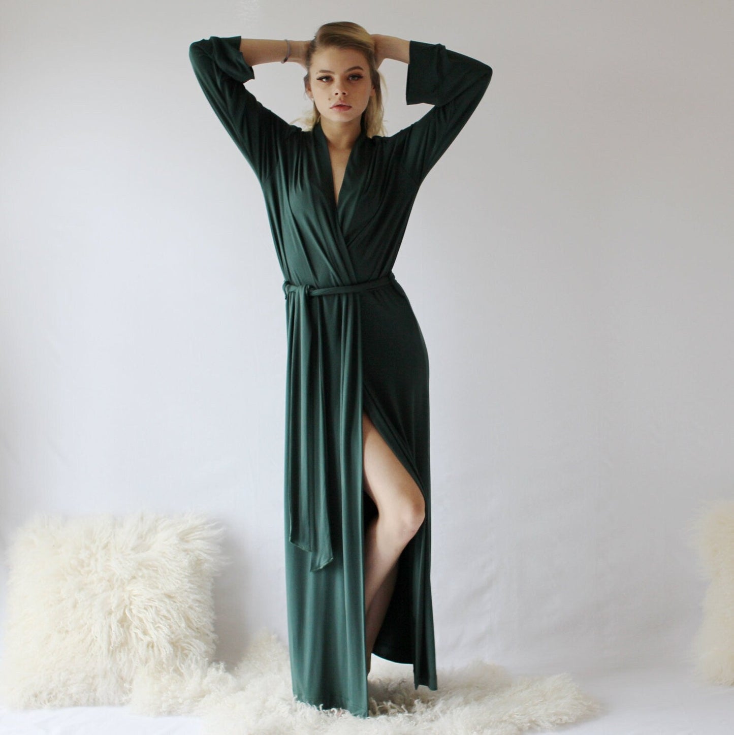 Womens Long Bamboo Robe
