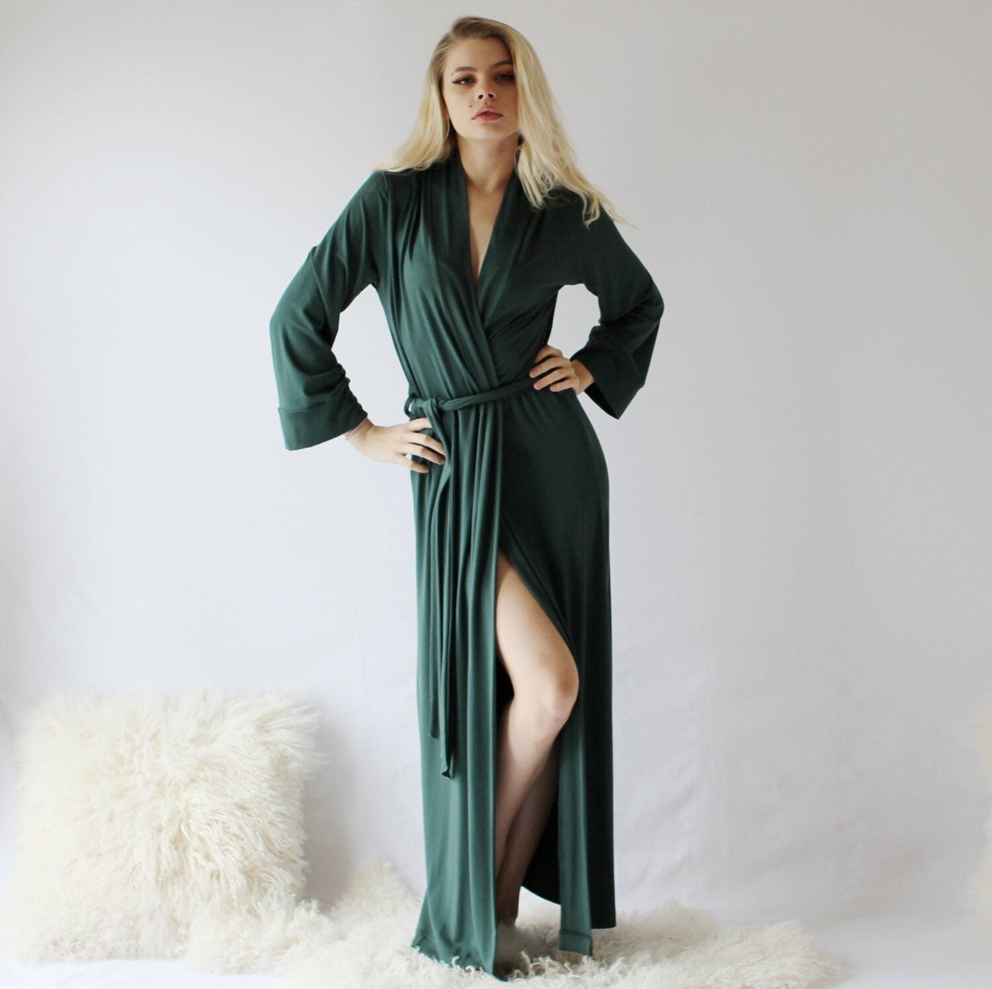 Womens Long Bamboo Robe