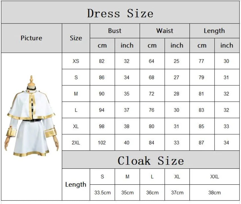 Frieren: Beyond Journey’s End Cosplay Costume – Dress with Wig & Accessories