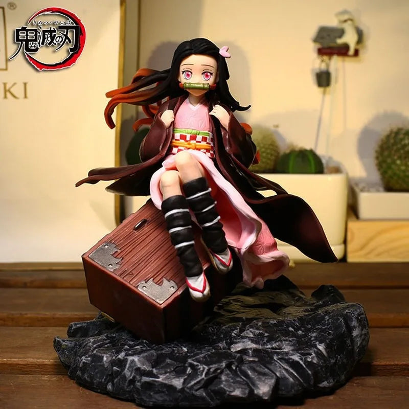 Demon Slayer Nezuko Figure – 17CM Sitting Pose PVC Collectible
