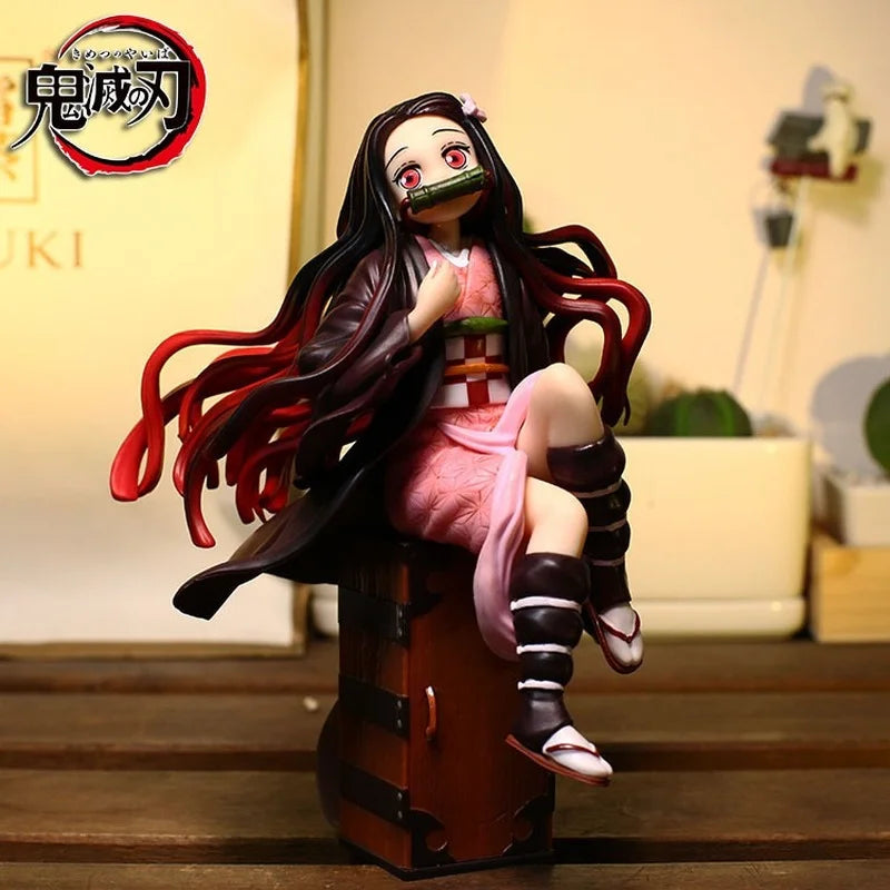 Demon Slayer Nezuko Figure – 17CM Sitting Pose PVC Collectible