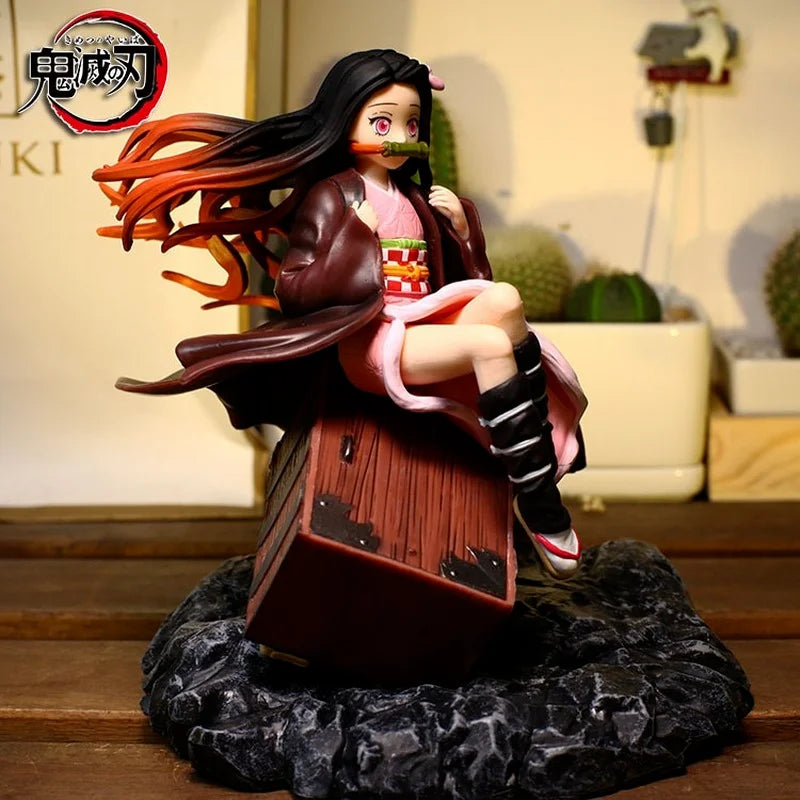 Demon Slayer Nezuko Figure – 17CM Sitting Pose PVC Collectible