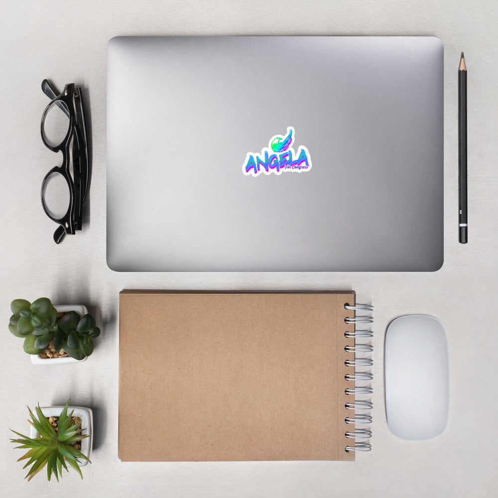 Angela For Congress Bubble-free stickers
