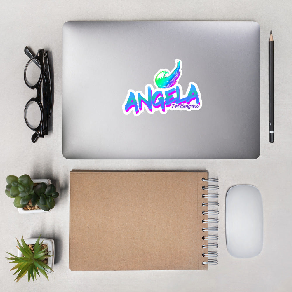 Angela For Congress Bubble-free stickers
