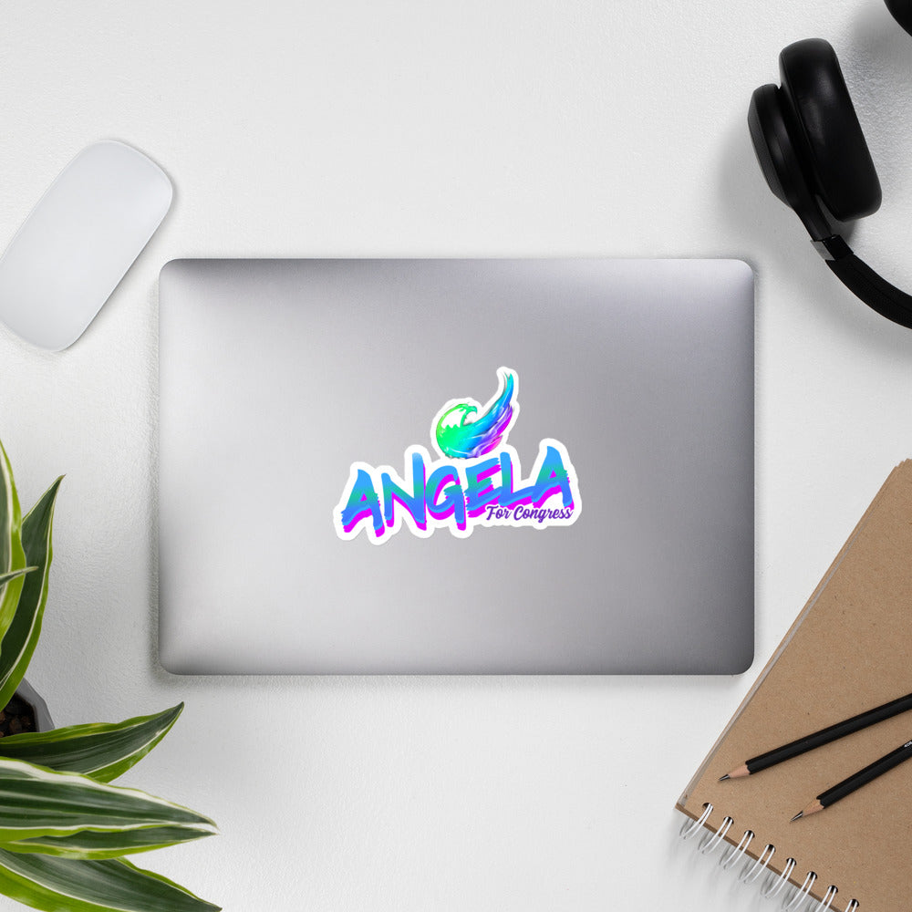Angela For Congress Bubble-free stickers