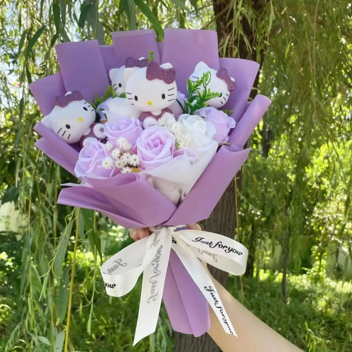 Hello Kitty Doll & Flower Bouquet – Valentine Gift for Girls