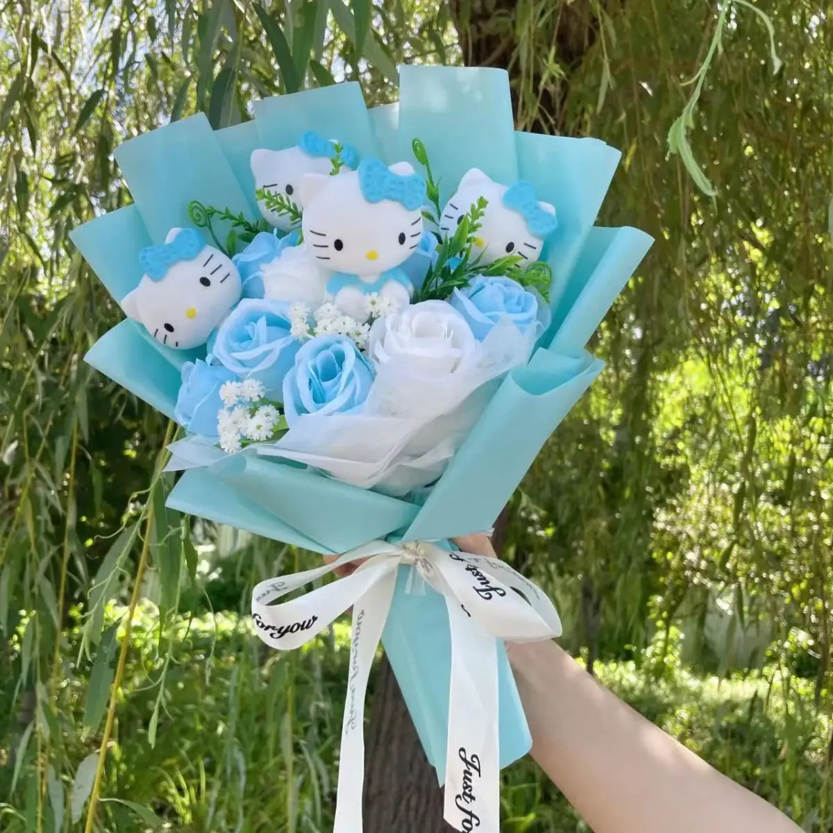 Hello Kitty Doll & Flower Bouquet – Valentine Gift for Girls