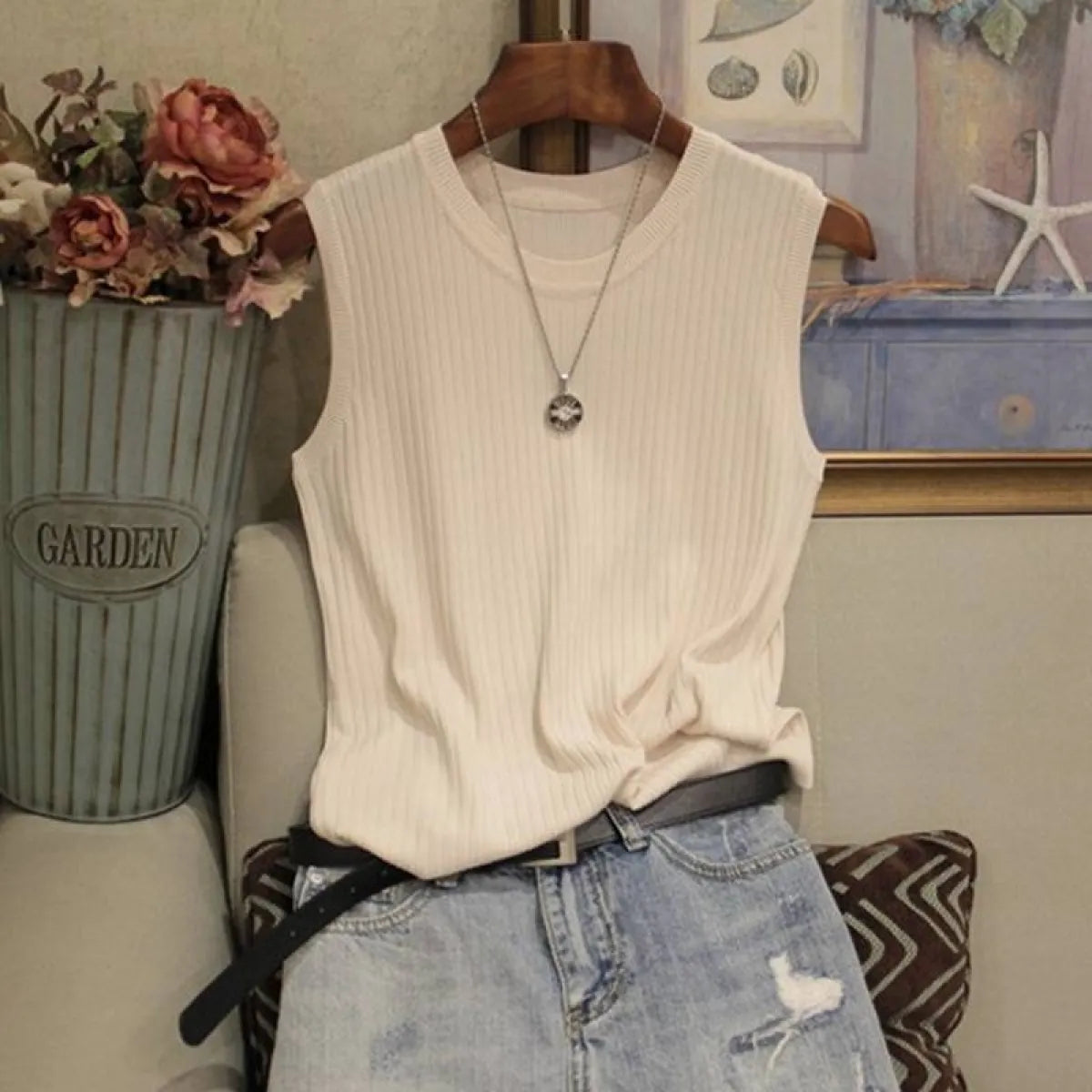 Knitted O-Neck Shirts