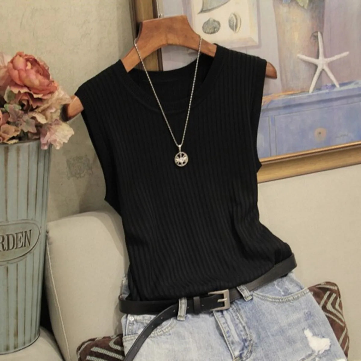 Knitted O-Neck Shirts