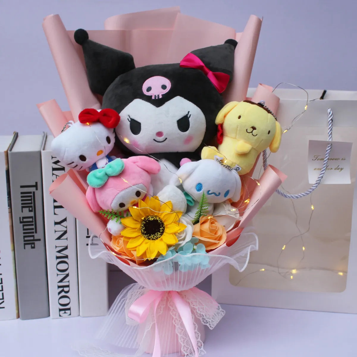 Plush Bouquet - My Melody, Kuromi, Cinnamoroll, KT Cat