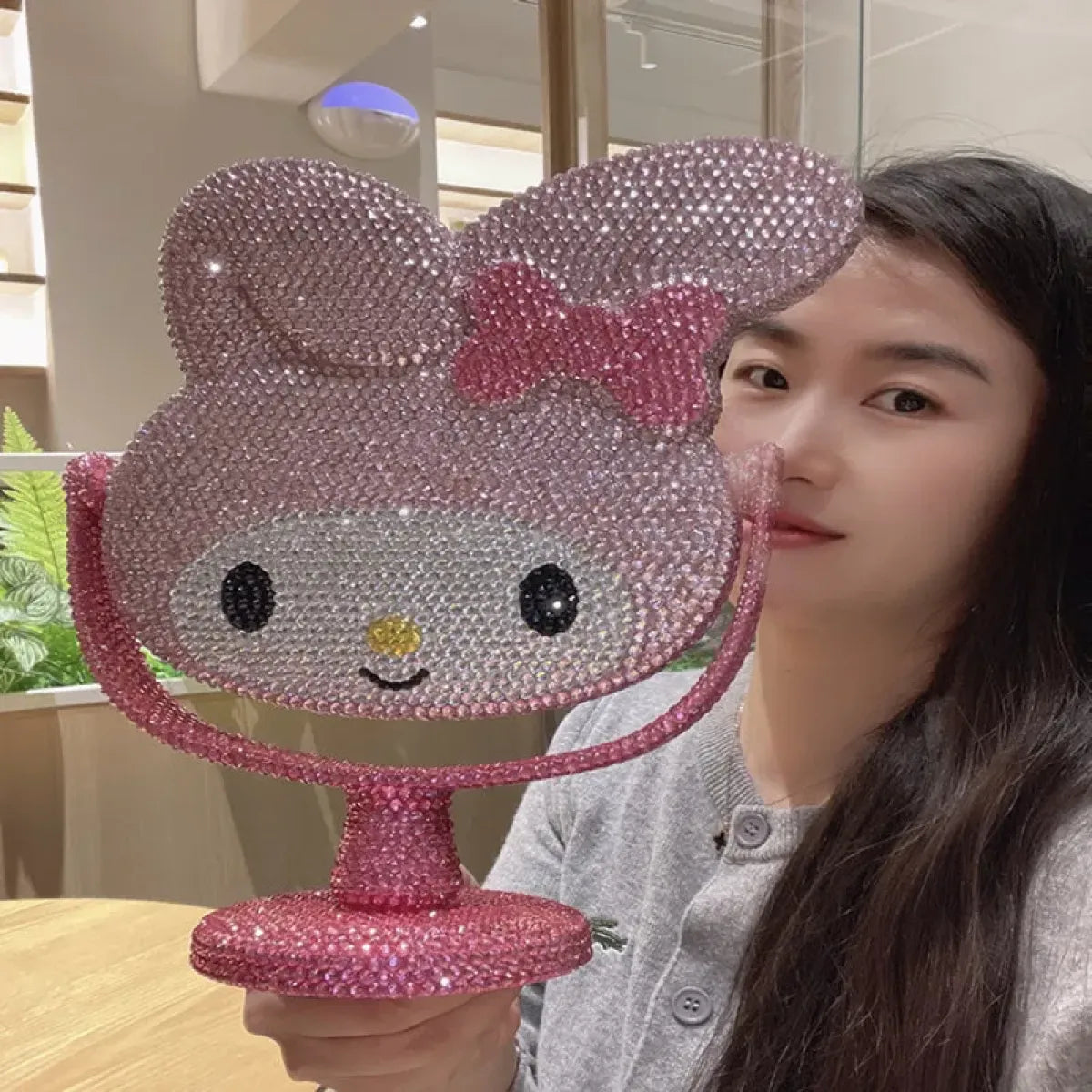 My Melody Rhinestone Bling Makeup Mirror