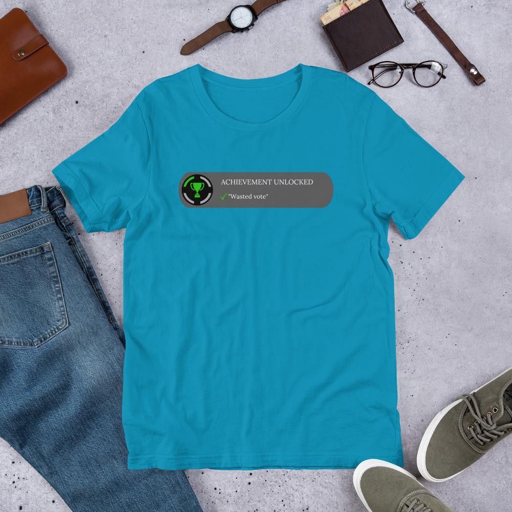 achievement unlocked "Wasted Vote" Short-Sleeve Unisex T-Shirt