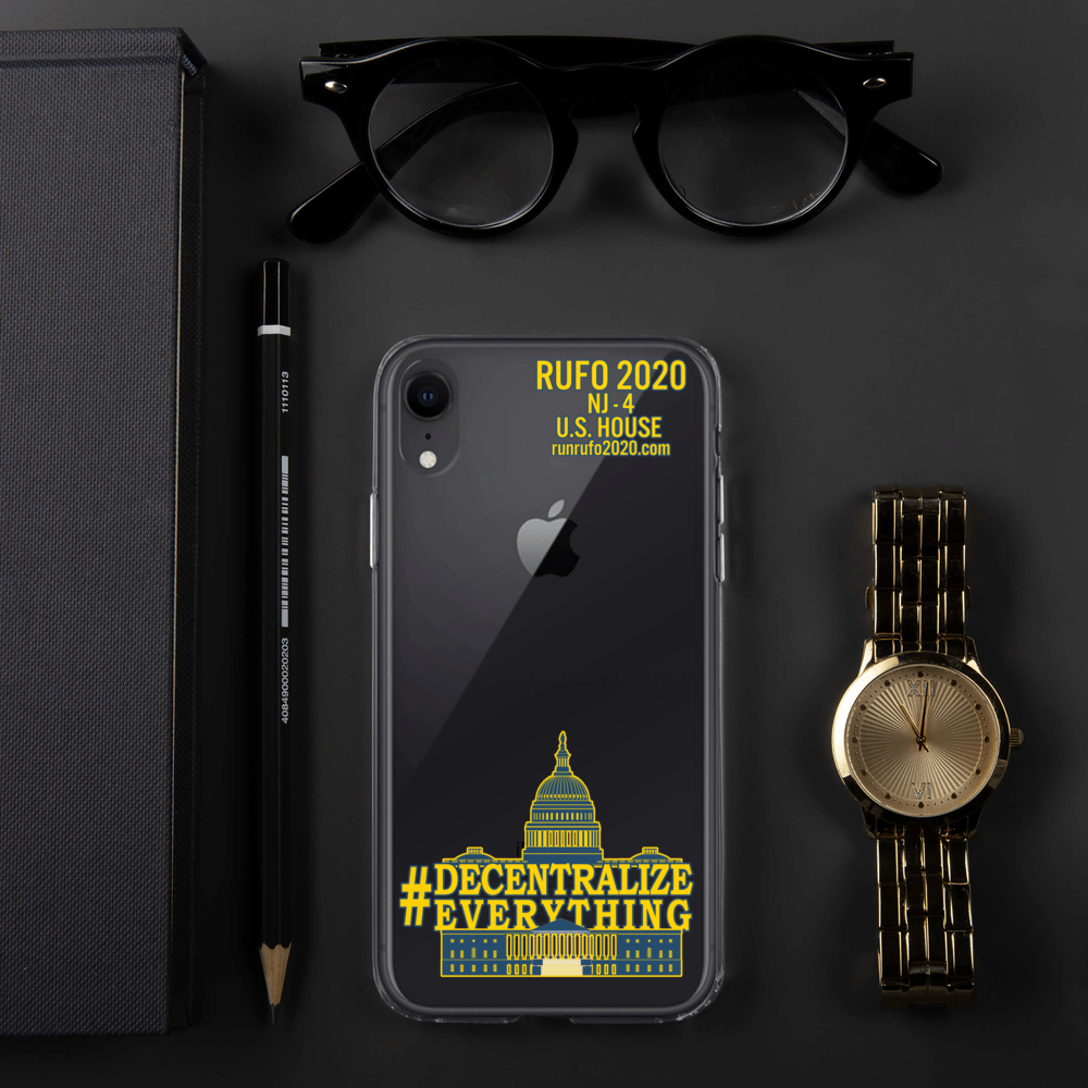 #Decentralize Everything Michael Rufo for Congress iPhone Case