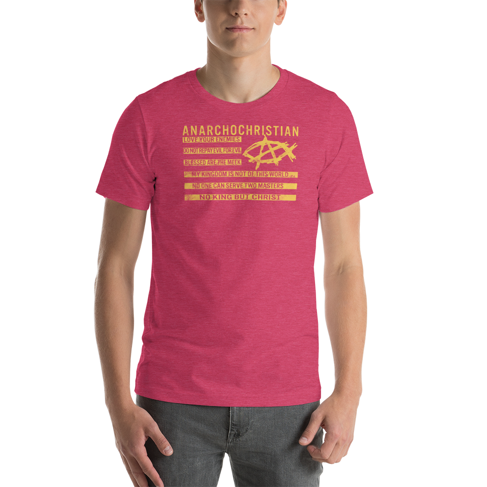 AnarchoChristian - No King But Christ Christian Flag Premium T-Shirt