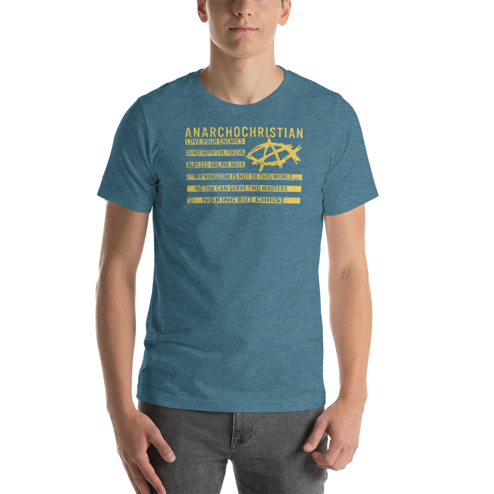 AnarchoChristian - No King But Christ Christian Flag Premium T-Shirt