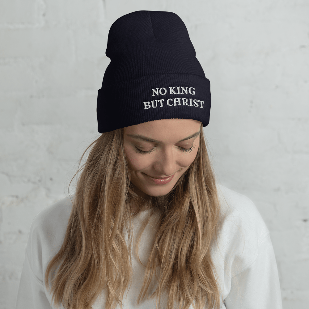AnarchoChristian - No King But Christ Cuffed Beanie