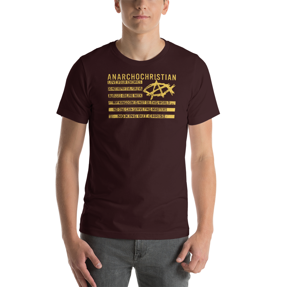 AnarchoChristian - No King But Christ Christian Flag Premium T-Shirt