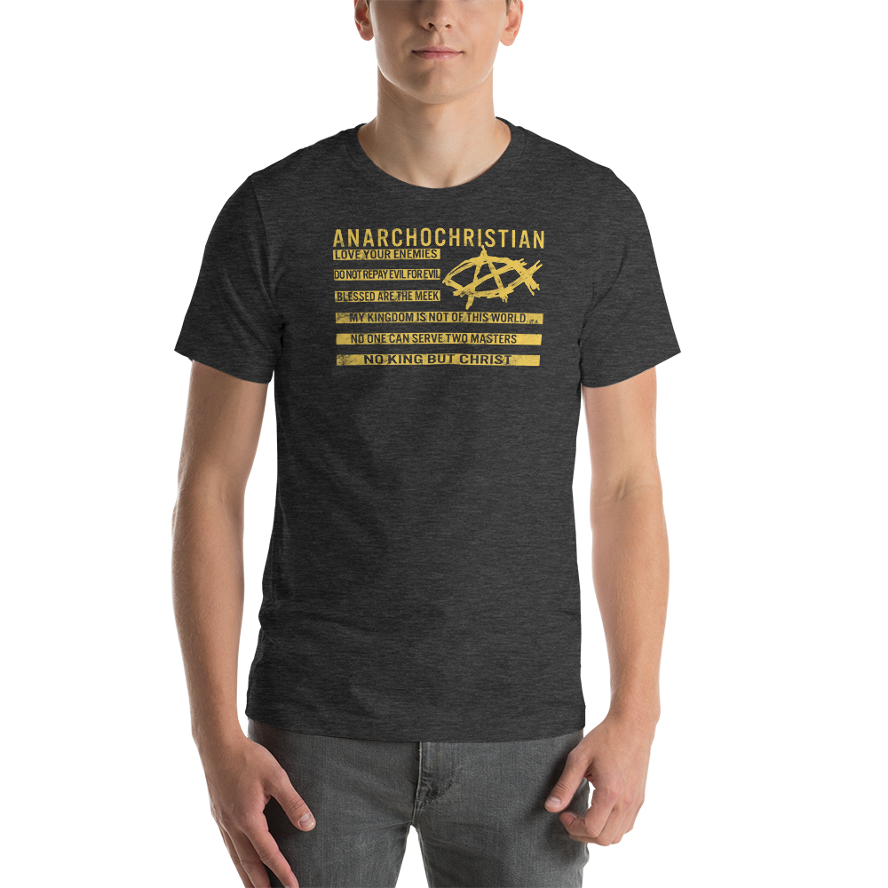 AnarchoChristian - No King But Christ Christian Flag Premium T-Shirt