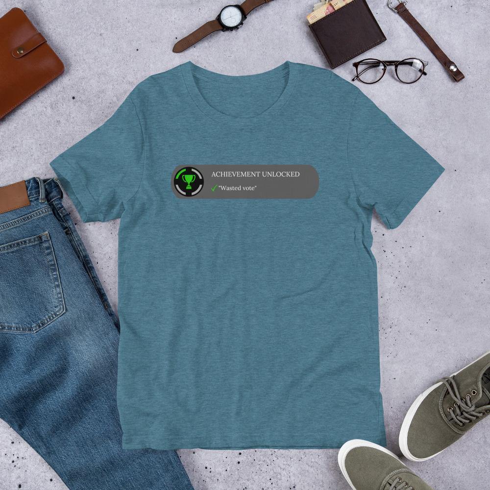 achievement unlocked "Wasted Vote" Short-Sleeve Unisex T-Shirt