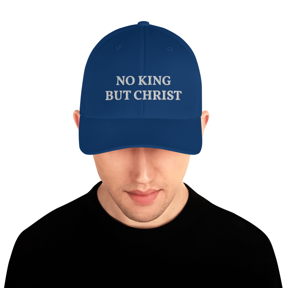 AnarchoChristian - No KIng but Christ FlexFit Hat