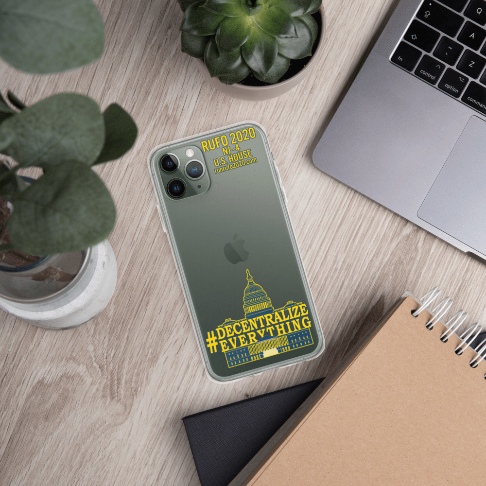 #Decentralize Everything Michael Rufo for Congress iPhone Case