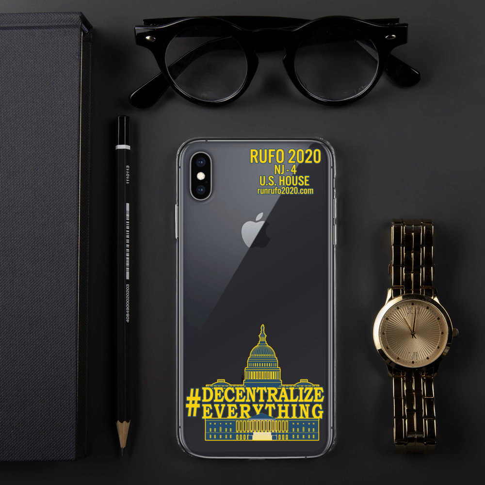 #Decentralize Everything Michael Rufo for Congress iPhone Case