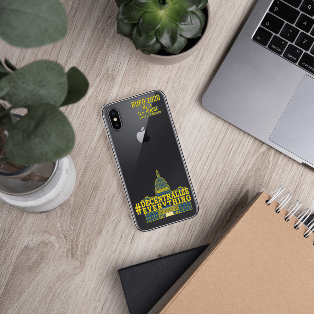#Decentralize Everything Michael Rufo for Congress iPhone Case
