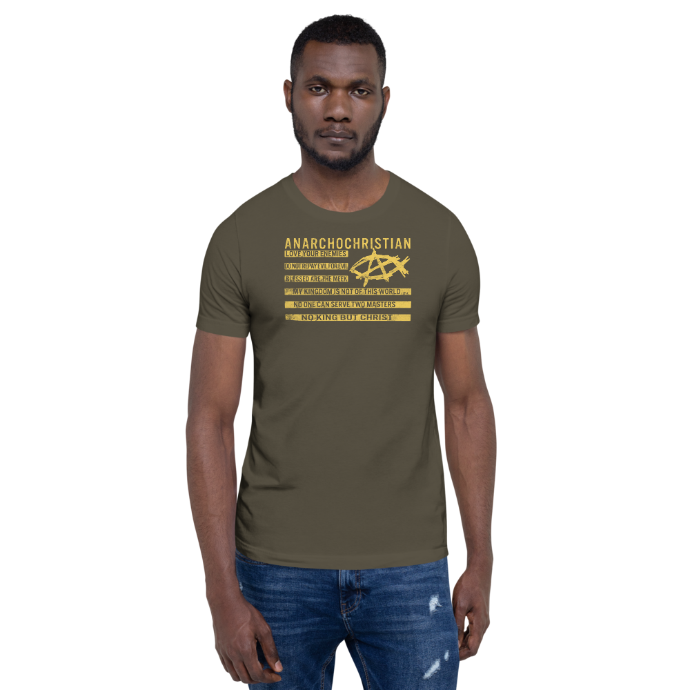 AnarchoChristian - No King But Christ Christian Flag Premium T-Shirt