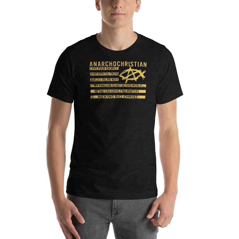 AnarchoChristian - No King But Christ Christian Flag Premium T-Shirt