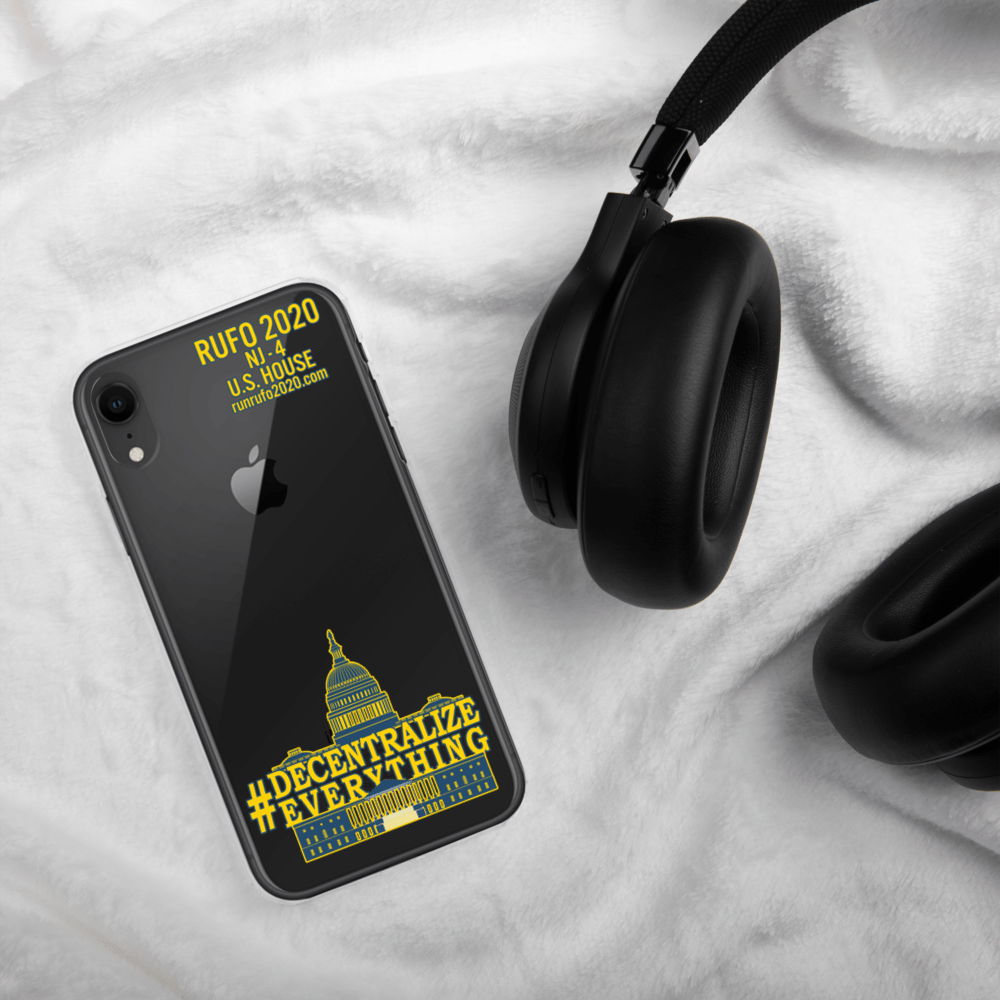 #Decentralize Everything Michael Rufo for Congress iPhone Case
