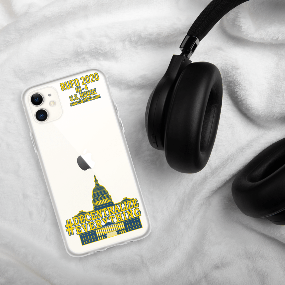 #Decentralize Everything Michael Rufo for Congress iPhone Case