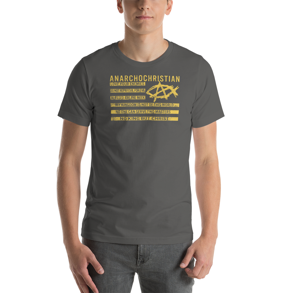 AnarchoChristian - No King But Christ Christian Flag Premium T-Shirt