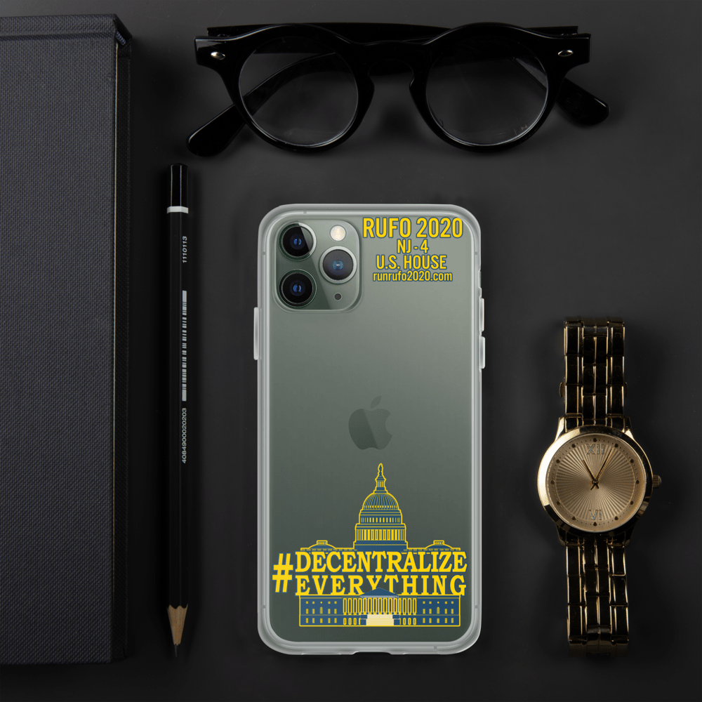 #Decentralize Everything Michael Rufo for Congress iPhone Case