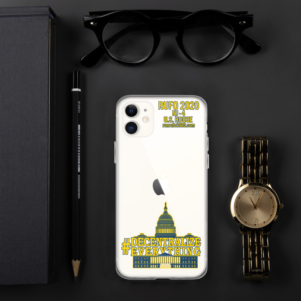 #Decentralize Everything Michael Rufo for Congress iPhone Case